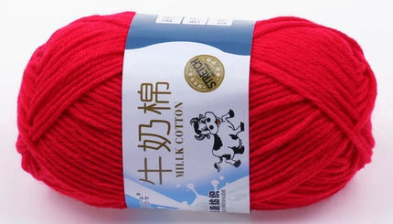 Five-Strand Milk Cotton Wool Ball Wholesale Medium Thick Thread Crochet Doll Shoes Scarf Handmade DIY Knitting Material Package