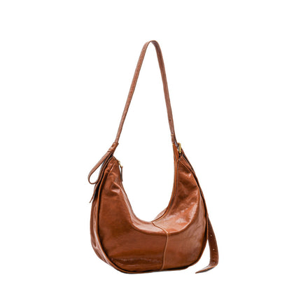 Cross-Border Hot-Selling Women's Bags, Vegetable-Tanned Leather Armpit Bags, Casual Fashion Bags, High-End Commuter Shoulder Bags, Dumpling Bags