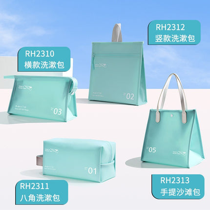 Cross-border Hot Jelly Series Cosmetic Bag PVC Waterproof Storage Bag Cosmetic Bag Simple Solid Color Toiletry Bag Portable