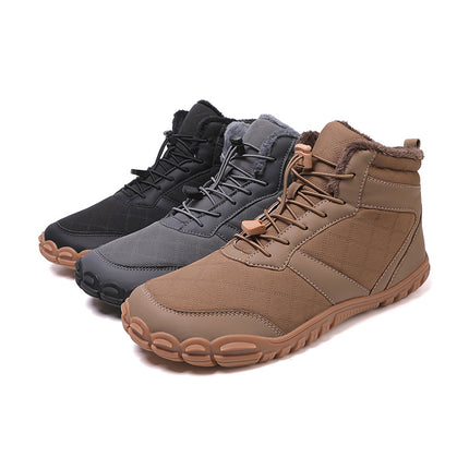 Winter Men's and Women's Large Cotton Shoes, Outdoor Sports Shoes, Velvet Thickeneded Warm Anti-Slip Hiking Shoes, High-Top Cold-Resistant Snow Boots