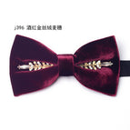 J396 wine red gold velvet wheat ears