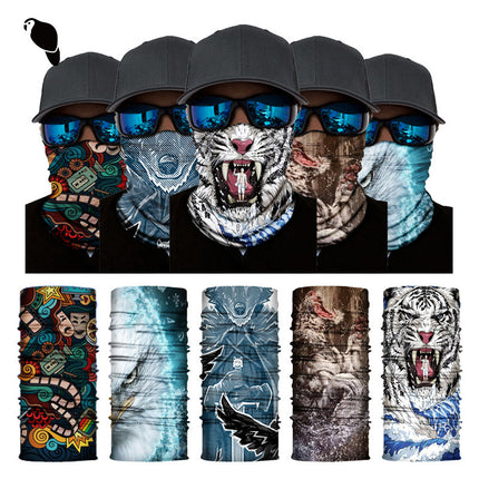 Xun Hui picture series magic scarf printed men's and women's sports multifunctional sunscreen windproof riding mask spot
