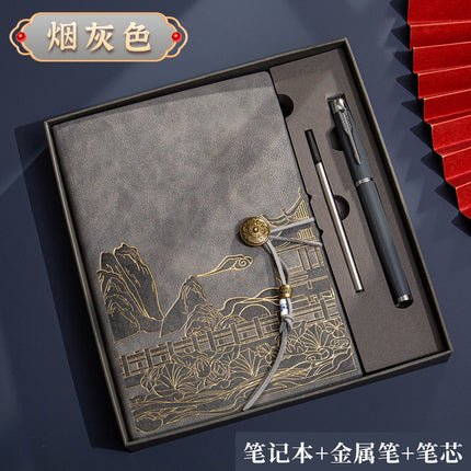 High color value national fashion A5 notebook to send customers business notebook gift box suit bronzing process can be customized