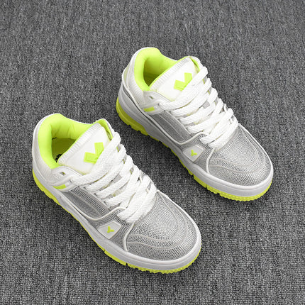 2025 Casual Leather New Low-Top Korean Style Men's Sneakers Breathable Trendy White Shoes Versatile Thick Sole Spring