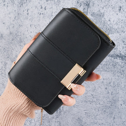 New Cross-Border Popular Korean Style Multifunctional Women's Clutch Wallet Short Niche Fashion Multi-Card Slot 70% off Wallet