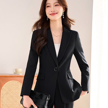 Suit suit Women's Spring and Autumn Business Dress Front Desk Reception Work Clothes Suit Interview Suit Sales Department Property Tooling