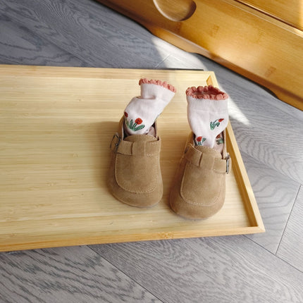 Spring 2024 children's Korean-style sneakers boys' suede shoes girls' boken single-layer shoes