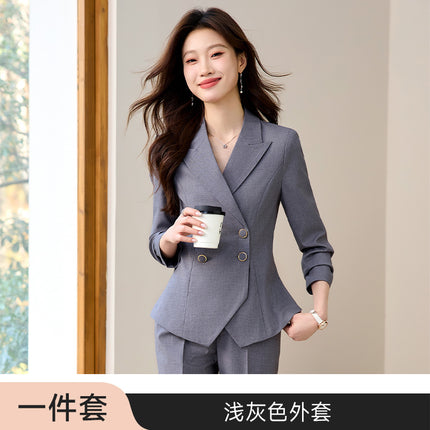 Professional suit Women's High-grade Suit Overskirt Two-piece Set Property Consultant Work Clothes Suit Jacket Jewelry Store Fixture