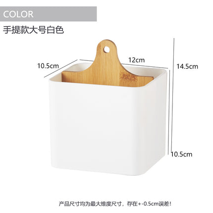 Creative pen holder bamboo and wood compartment storage box large capacity stationery pencil watercolor pen finishing box cosmetic brush storage bucket
