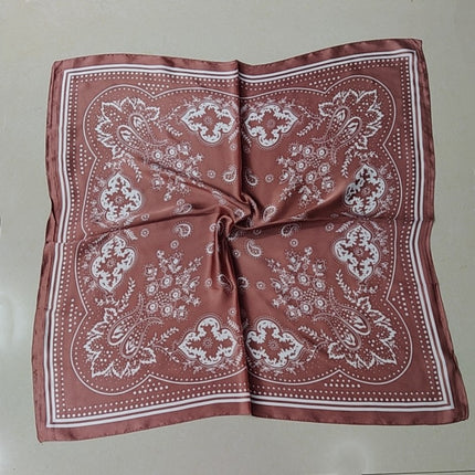 Simulated Silk Printed Silk Scarf for Women, Korean Cashew Leopard Print Headscarf, Four-Season Scarf, Professional Scarf Wholesale