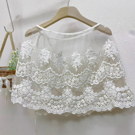 Spring and Summer New Sweet Mori Hollow Solid Color Mesh Small Apron Loose All-match Stacked-up Niche Fashion Skirt