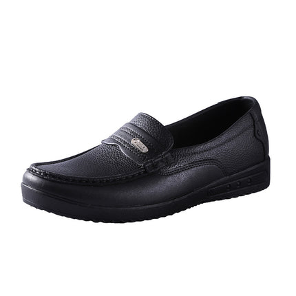 Short waterproof rain boots men's low wear-resistant non-slip oil-proof leather shoes thick bottom plastic kitchen work shoes work Chef