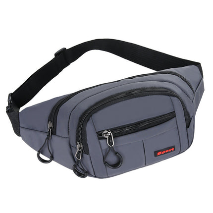 Cross-Border New Large-Capacity Sports Shoulder Bag Anti-Theft Running Waist Bag Multi-Functional Mobile Phone Oxford Cloth Crossbody Bag