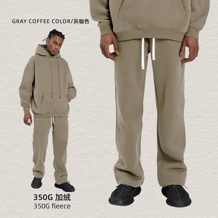 Cai Xiang Island Men's Clothing | Cross-Border American-Style Hooded Sweatshirt for Men, Autumn and Winter Loose Street Fashion Hoodie and Sweatpants Set for Men