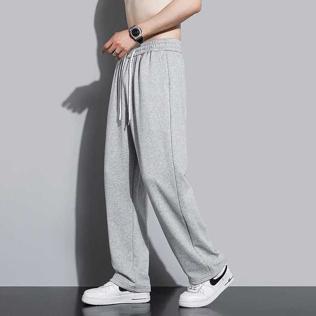 2024 Men's Spring New Thin Casual Pants Mid-waist Slimming All-match Sports Pants Straight Long Pants