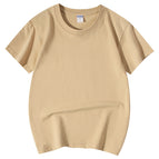 Kids short sleeve t-shirt kids style khaki color / 100cm