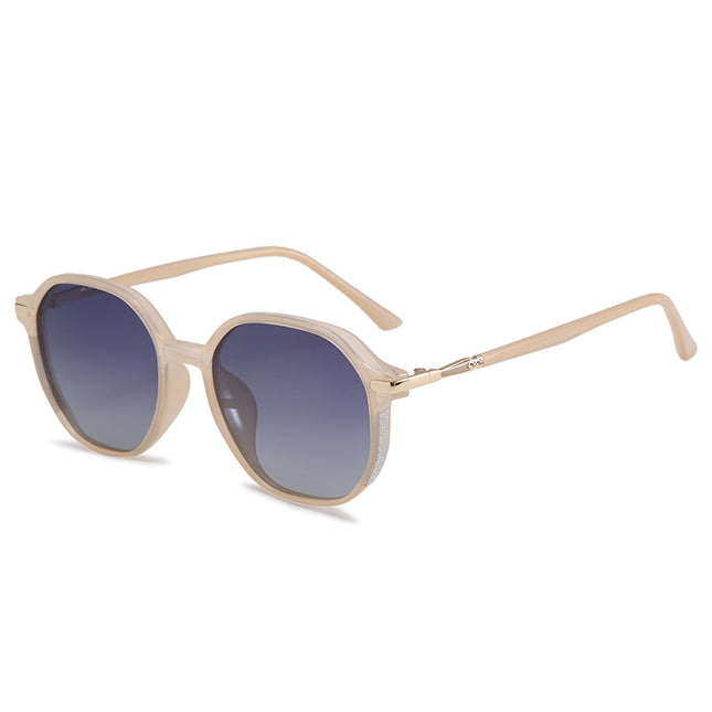 New Women's Polarized Sunglasses Fashion Trend Round Face Slimming Glasses UV-proof Driving Sunglasses