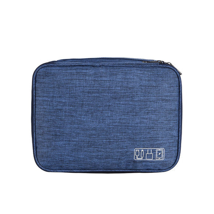 Oxford Cloth Data Cable Storage Bag, Cosmetics Travel Portable Handbag, Large Capacity Waterproof Portable Storage