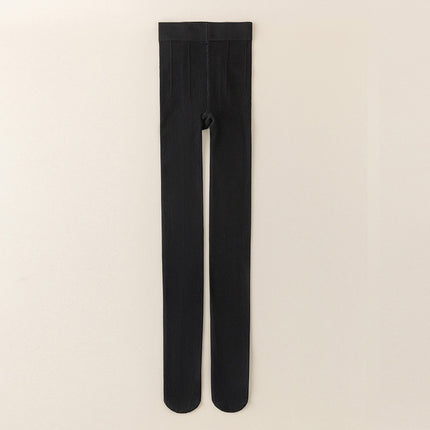 Tall off-white leggings women's autumn and winter warm velvet padded oatmeal color lengthened pressure thin leg pantyhose