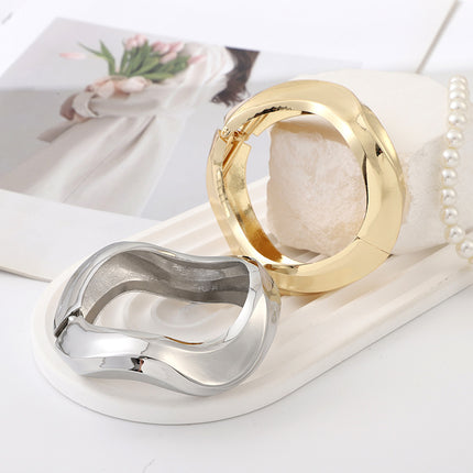 Fashion Irregular European and American Cross-border New Bracelet Metal Gossing High-grade Bracelet Opening Design Bracelet