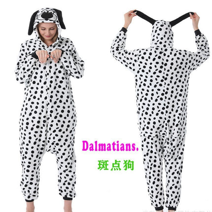 Mixed batch autumn and winter flannel adult cartoon conjoined animal pajamas red dinosaur home clothes toilet thickened wholesale