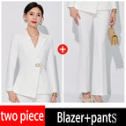White blazer+pants / XL