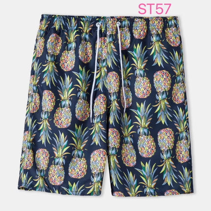 Cross-border European-size Summer Light Quick-drying Beach Trunks Men's Printed Swimming Trunks Shorts Shorts Large Shorts Surfers Pants