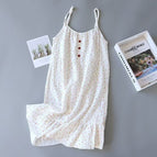Floral suspender skirt [baby cotton] / L