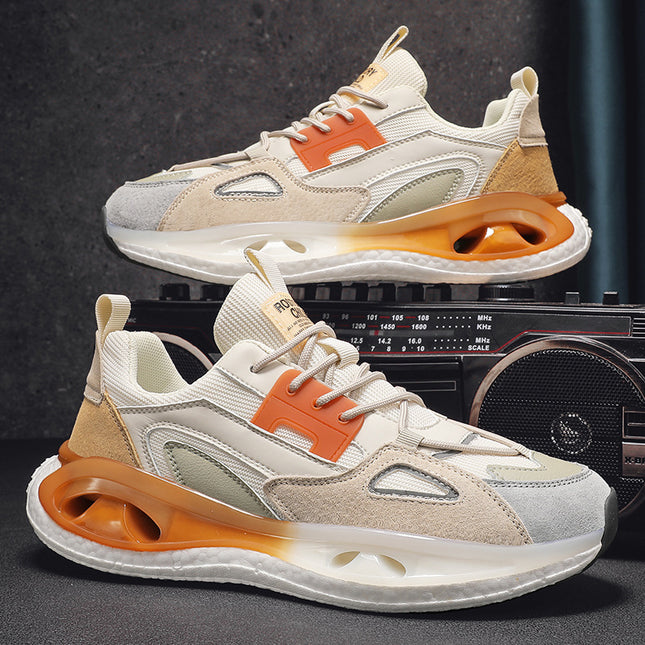 Bee Wolf Flagship Store Casual Mesh Shoes for Men, New Autumn and Winter Versatile Soft-Soled Running Sports Sneakers for Teenagers