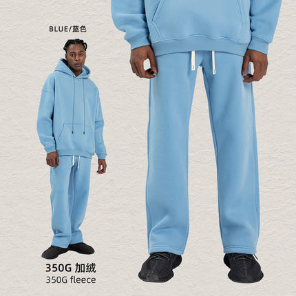 Cai Xiang Island Men's Clothing | Cross-Border American-Style Hooded Sweatshirt for Men, Autumn and Winter Loose Street Fashion Hoodie and Sweatpants Set for Men