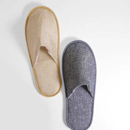 Linen Set Bottom Disposable Slippers Star Hotel Homestay Beauty Salon Cotton and Linen Slippers Thickened Comfortable Boutique Slippers