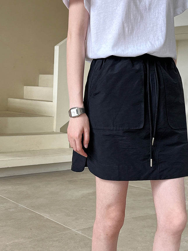 Luxi Drawstring Tooling Skirt Women's Summer 2025 New Minimalist Mountain A- line Hip Sports Skirt 1917