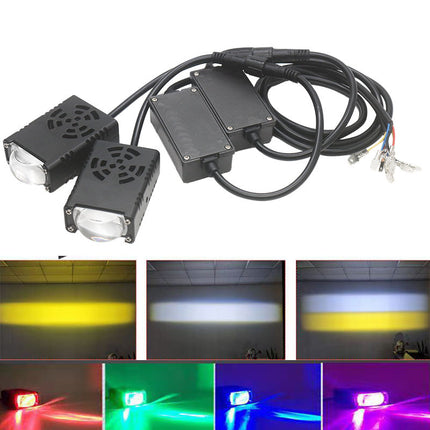 Car grille lamp middle grid lamp car led middle grid double color spotlight motorcycle led spotlight car l ed headlight