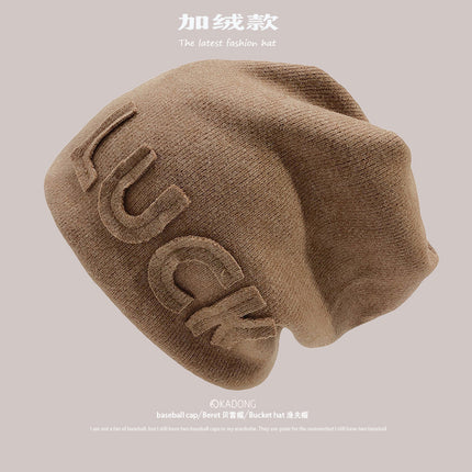 Postpartum Confinement Hat Autumn and Winter Face-Slimming Hat Windproof Cold-Proof Maternity Turban Warm Slouchy Beanie Pullover Hat for Women
