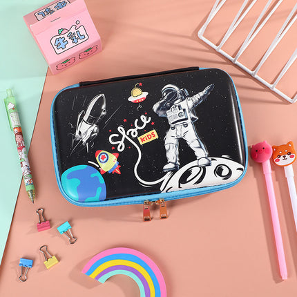 Student Cartoon Stationery Box Large Capacity Storage Box 3D Stationery Bag Cute Pencil Box Creative Pencil Bag