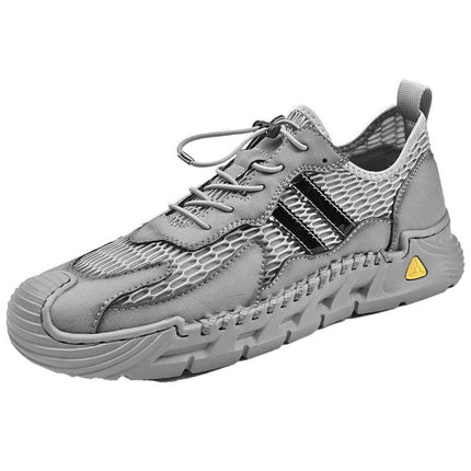 Mesh Shoes for Men 2025 New Summer Breathable Mesh Hollow Casual Shoes One-Leg Non-Slip Sports Large Size Men's Shoes