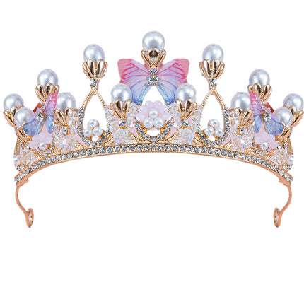 Birthday Crown Girls Headwear Kidsren Princess Classy Crown Girls Hairpin Hairband Little Girl Hair Accessories Headband