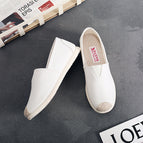 Pure white canvas shoes / 35