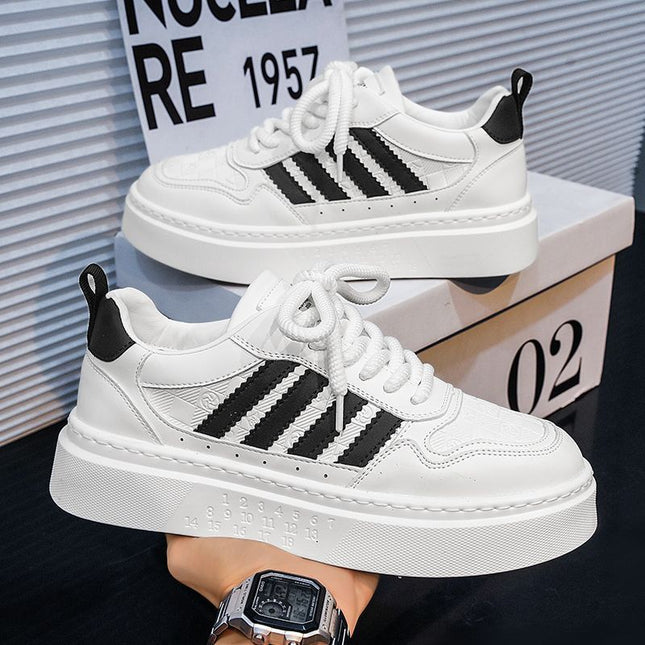 2025 Men's Shoes Casual Autumn White Shoes Fashion New Men's Sports Breathable Student All-match Board Shoes Men's Trendy