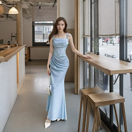 New Night Head Shop Foot Bath Health Club Technician Tooling Sexy Shoulder Strap Bar Bouncer dress Summer