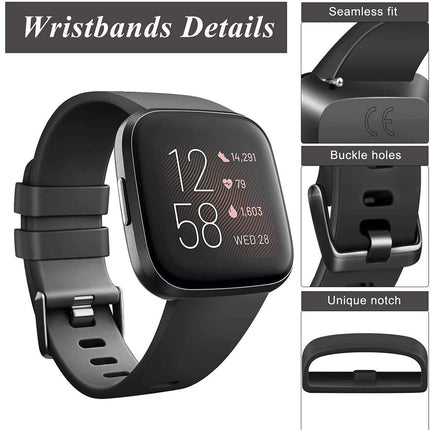 For Fitbit Versa/Versa 2/VersaLiteSE monochrome silicone color buckle strap replacement wristband
