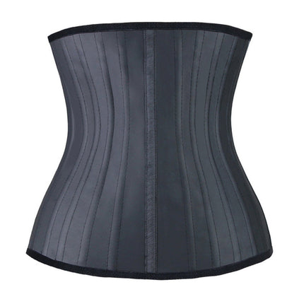25-Bone Waist Trainer Belt Matte Face Shaper Zipper 14-Row Buckle Belt Rubber Corset