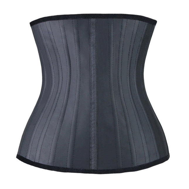 25-Bone Waist Trainer Belt Matte Face Shaper Zipper 14-Row Buckle Belt Rubber Corset