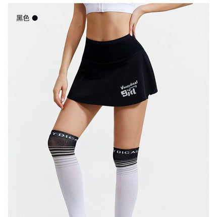 Women's Quick-Dry Zipper Skirt Morning Running Mobile Phone Sports Skirt Loose Casual Anti-walking Marathon Tennis