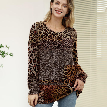 Yzt-Ddmtt Solid Color Mink Fur Printed Sweater, Cross-Border Amazon Best-Selling Model, Exclusively for Cross-Border Sales, Popular Women's Loose Fit
