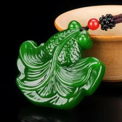 High-Quality Imitation Hetian Jade Jasper Spinach Green Outer Mongolia Material Pendant Jade Jewelry Pendant for Sales Opening Gift Live Broadcast Model