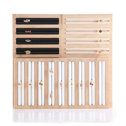 Simple Solid Wood Ring Display Plate Jewelry Rack Earrings Rack Earrings Ring Display Tray Jewelry Display Rack