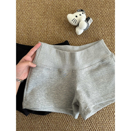 Gray Hot Pants New Style Slimming Hot Girl Shorts for Women Summer High-Waisted A-Line Casual Sports Shorts for Petite Figures 2025 Outerwear