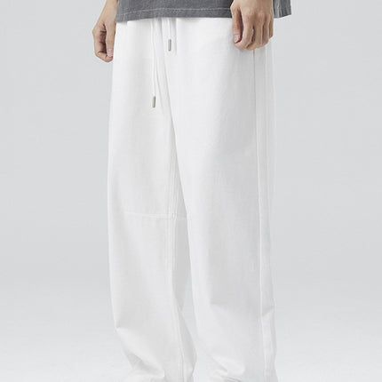 Mingge | 2025 Summer Thin Lyocell Casual Pants Men's American Retro Trendy Brand Loose Wide-Leg Straight Trousers