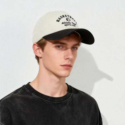 2026 Rongmei Spring/Summer Unisex Large Head Circumference Color-Block Baseball Cap, Face-Slimming Sunshade Cycling Sun Hat